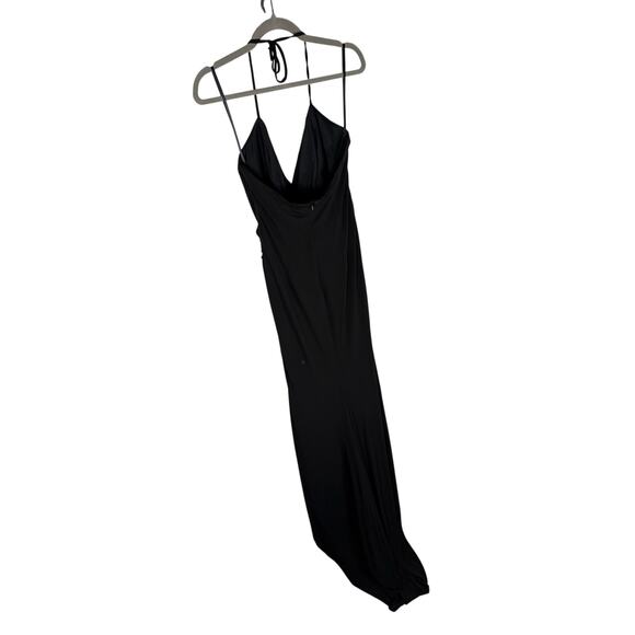 Katie May Jupiter Gown Halter Neck Ruched Formal Party Mob Wife Classy Black M - Picture 8 of 9